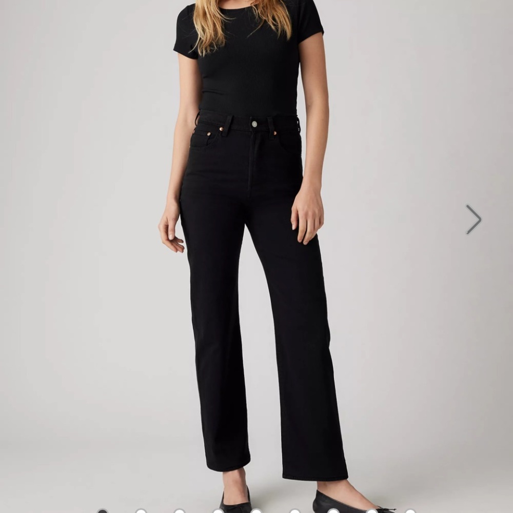 Levi’s Ribcage Straight Ankle size 31, length 27. Color black